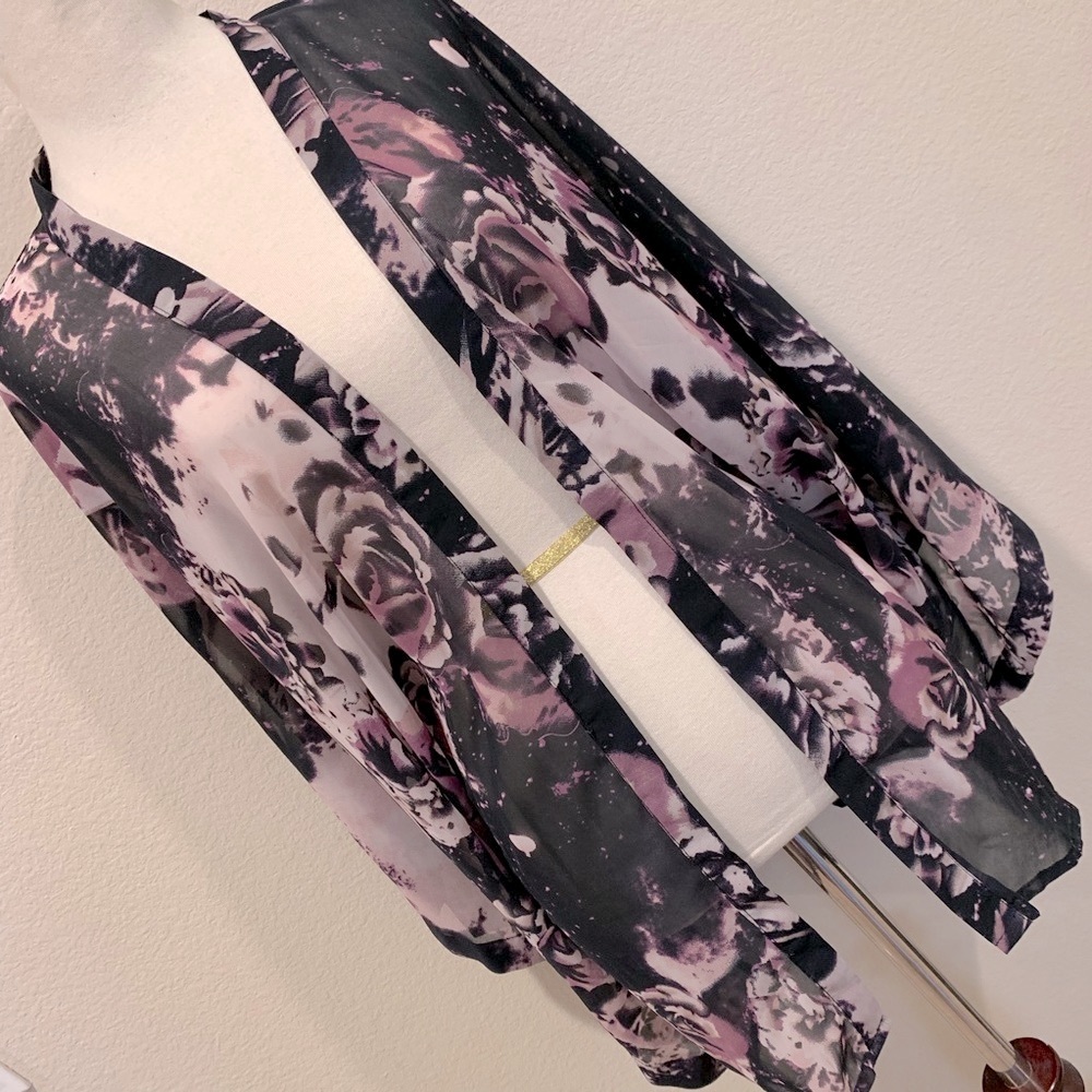 Windsor Fashion Sheer Black Kimono Cardigan 💜🖤